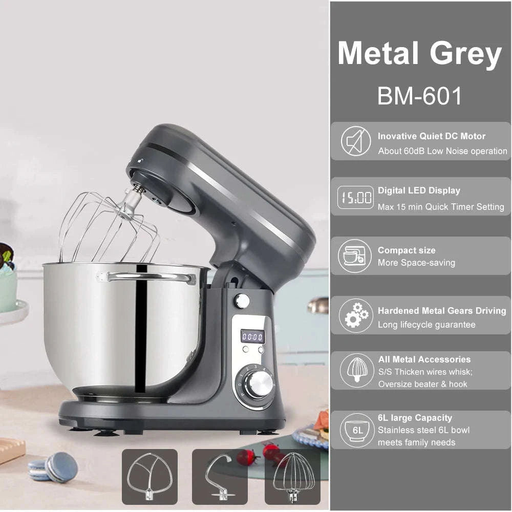 Kitchen Stand Mixer 6-Speed 1200W 6L-6L Red BM-601 / UK / United Kingdom
