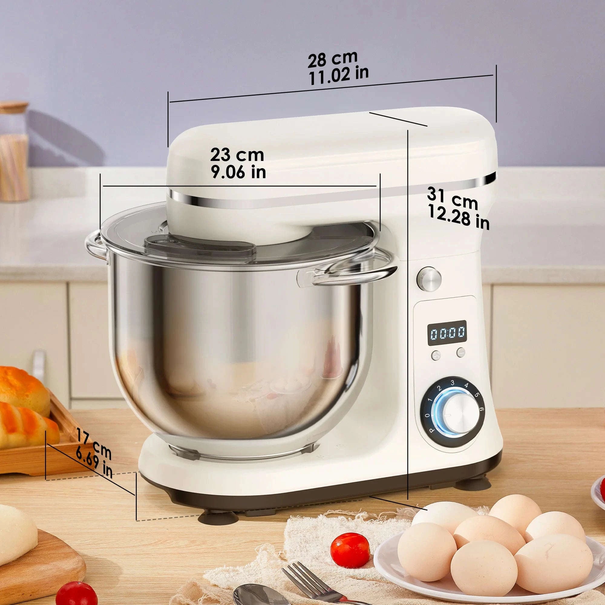 Kitchen Stand Mixer 6-Speed 1200W 6L-6L Red BM-601 / UK / United Kingdom