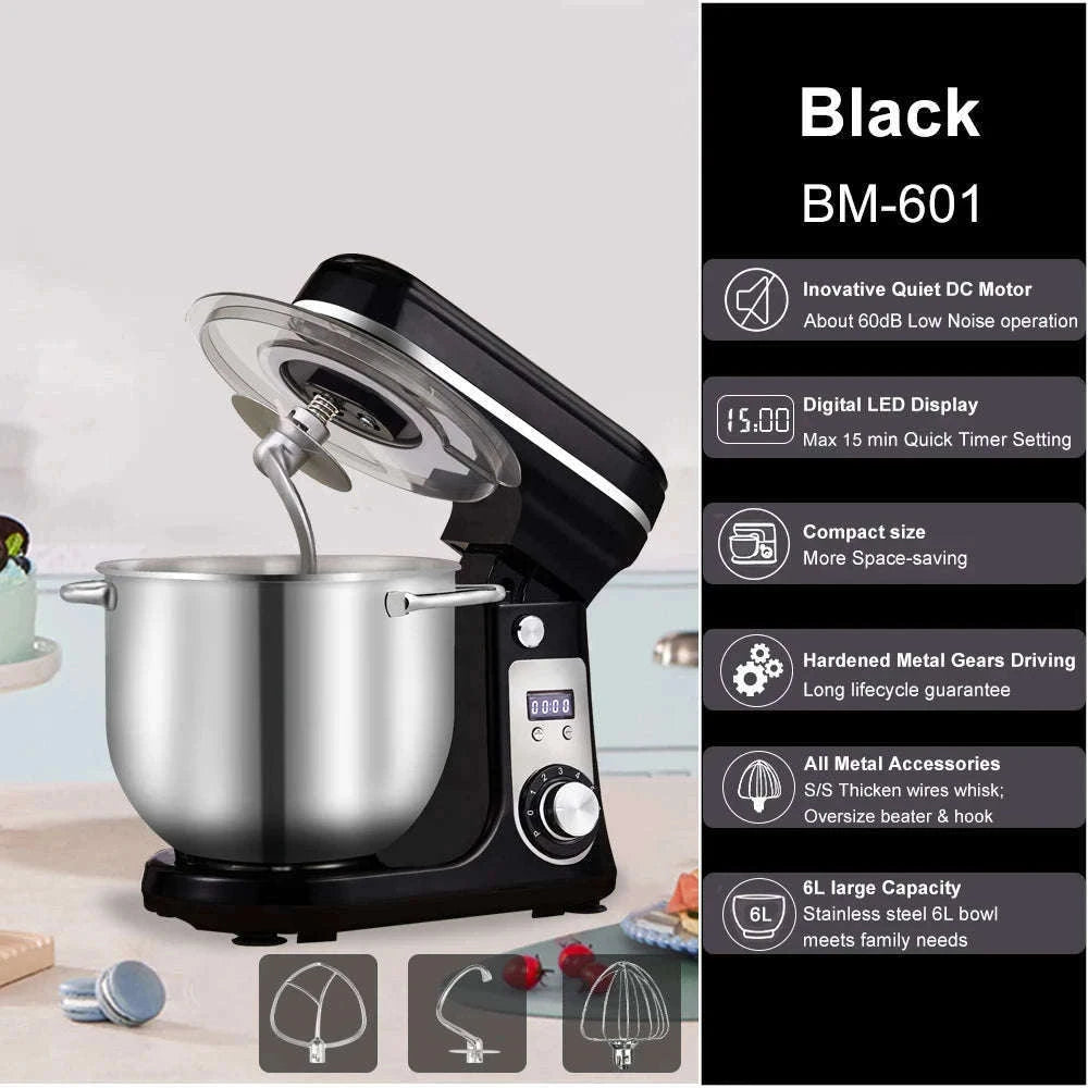 Kitchen Stand Mixer 6-Speed 1200W 6L-6L Red BM-601 / UK / United Kingdom