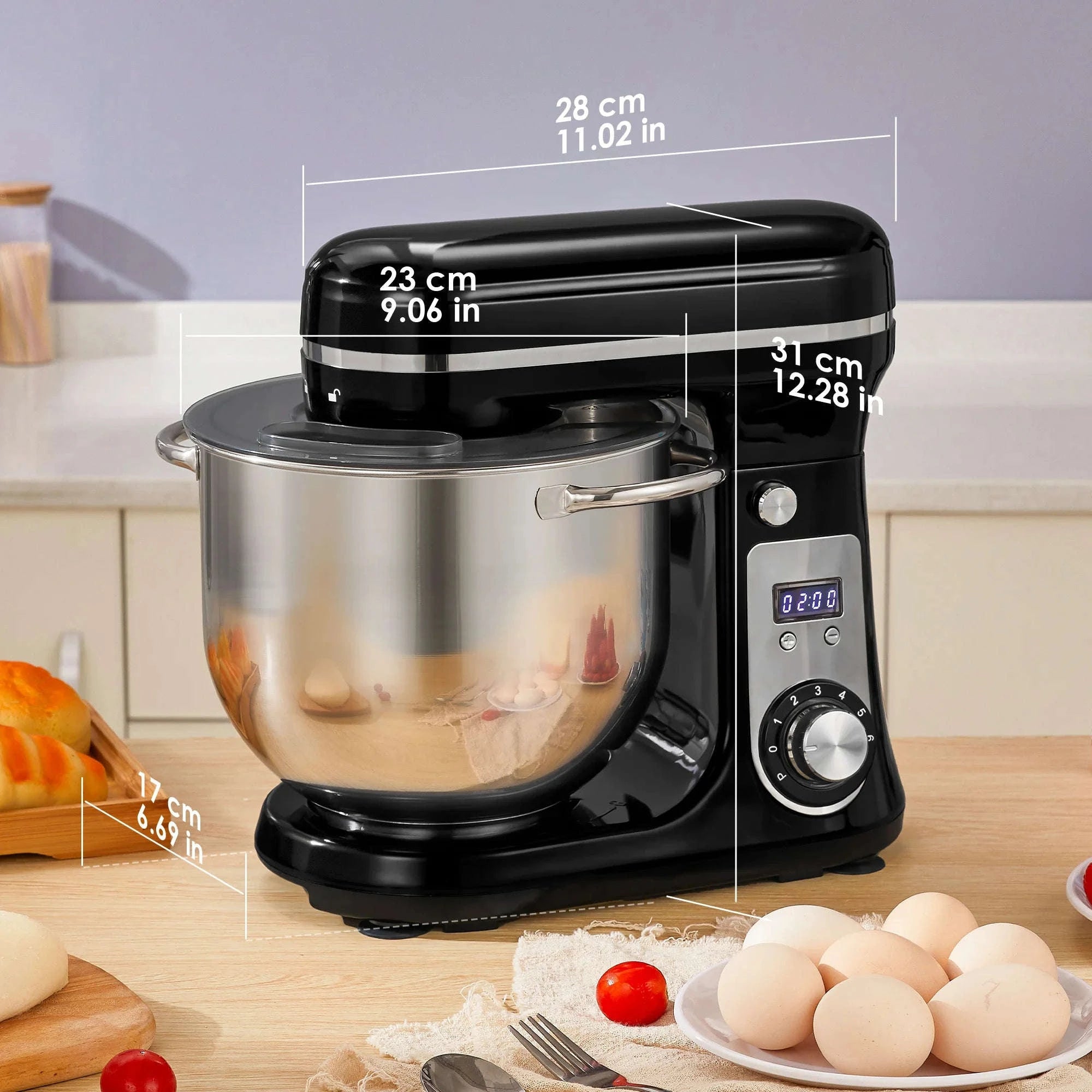 Kitchen Stand Mixer 6-Speed 1200W 6L-6L Red BM-601 / UK / United Kingdom