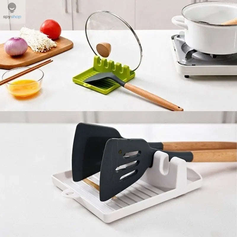 Kitchen Utensil Holder Rack for Clean, Organized Cooking-White