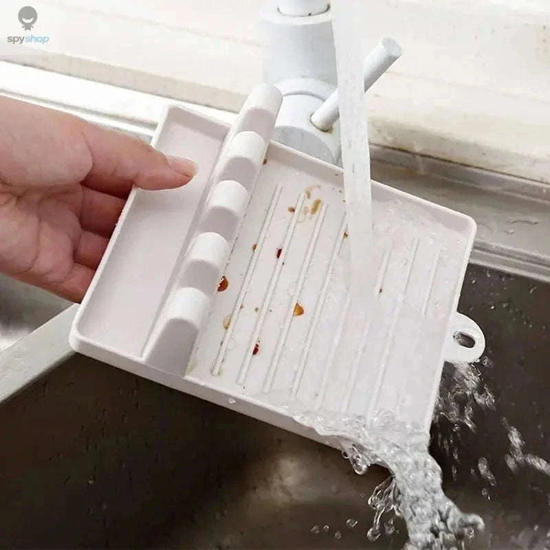 Kitchen Utensil Holder Rack for Clean, Organized Cooking-White