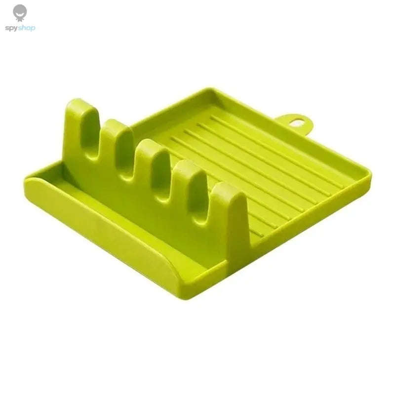 Kitchen Utensil Holder Rack – Multifunctional Rest for Spoons, Spatulas & Lids-White