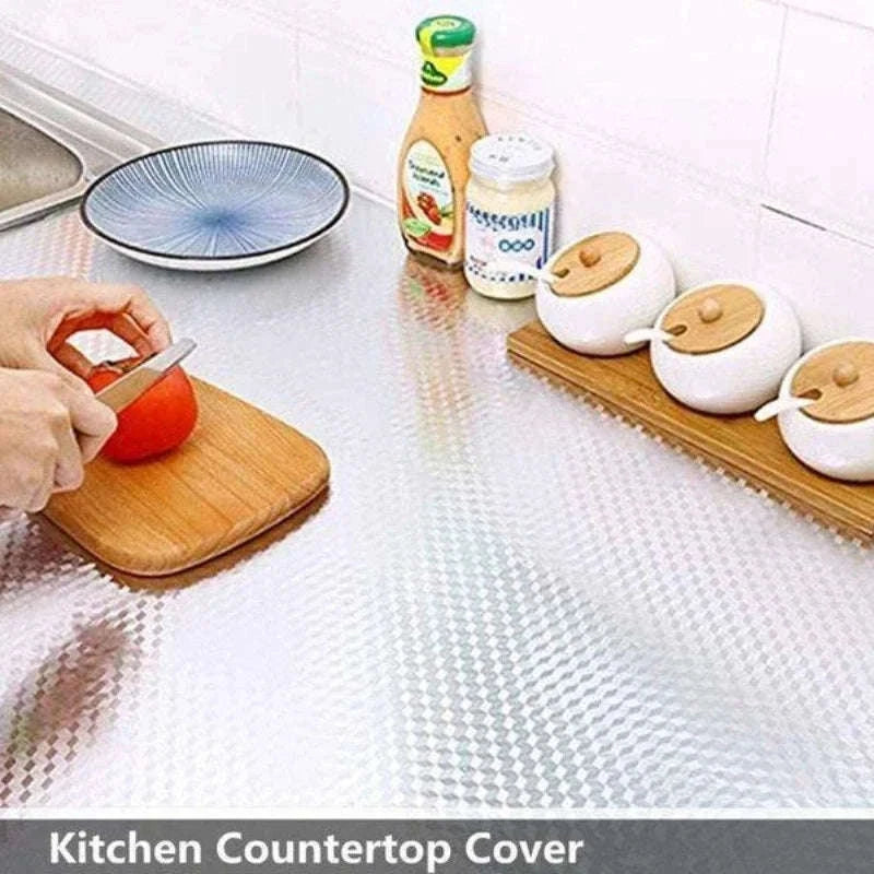 Kitchen Wallpaper Stickers – Self Adhesive Aluminum Foil Liner-40cm X 100cm-1pc