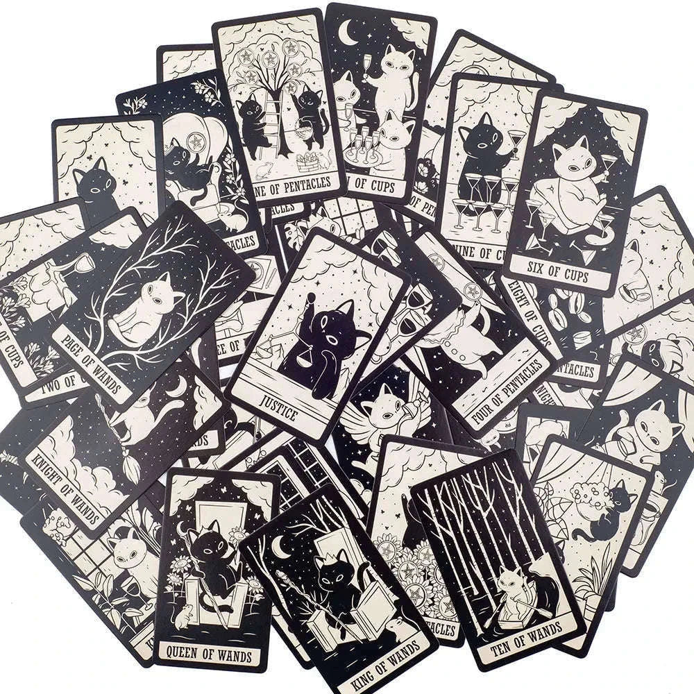 Kitten Tarot Deck with 78 Cards and Whimsical Cat Art-TK11K
