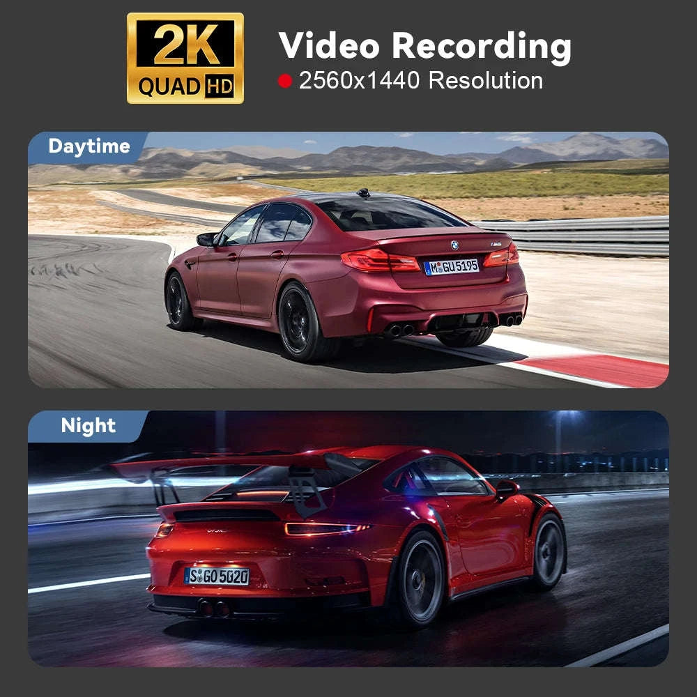 Kocam 2K WiFi Dash Cam with Night Vision and GPS Support-Only S40 Dashcam / 64G