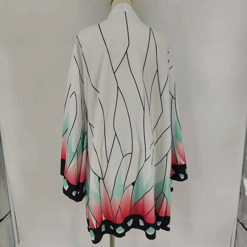 Kochou Shinobu Cosplay Costume Kimono Cardigan Cloak for Women-One Size / cloak