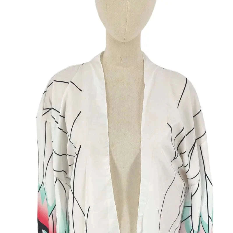 Kochou Shinobu Cosplay Costume Kimono Cardigan Cloak for Women-One Size / cloak