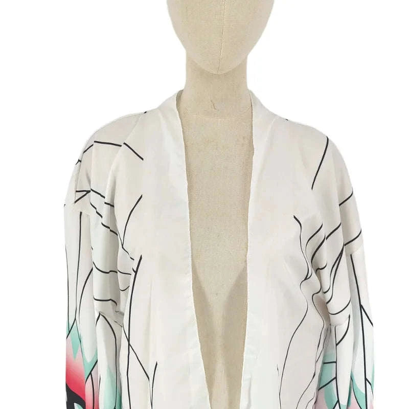Kochou Shinobu Cosplay Costume Kimono Cardigan Cloak for Women-One Size / cloak