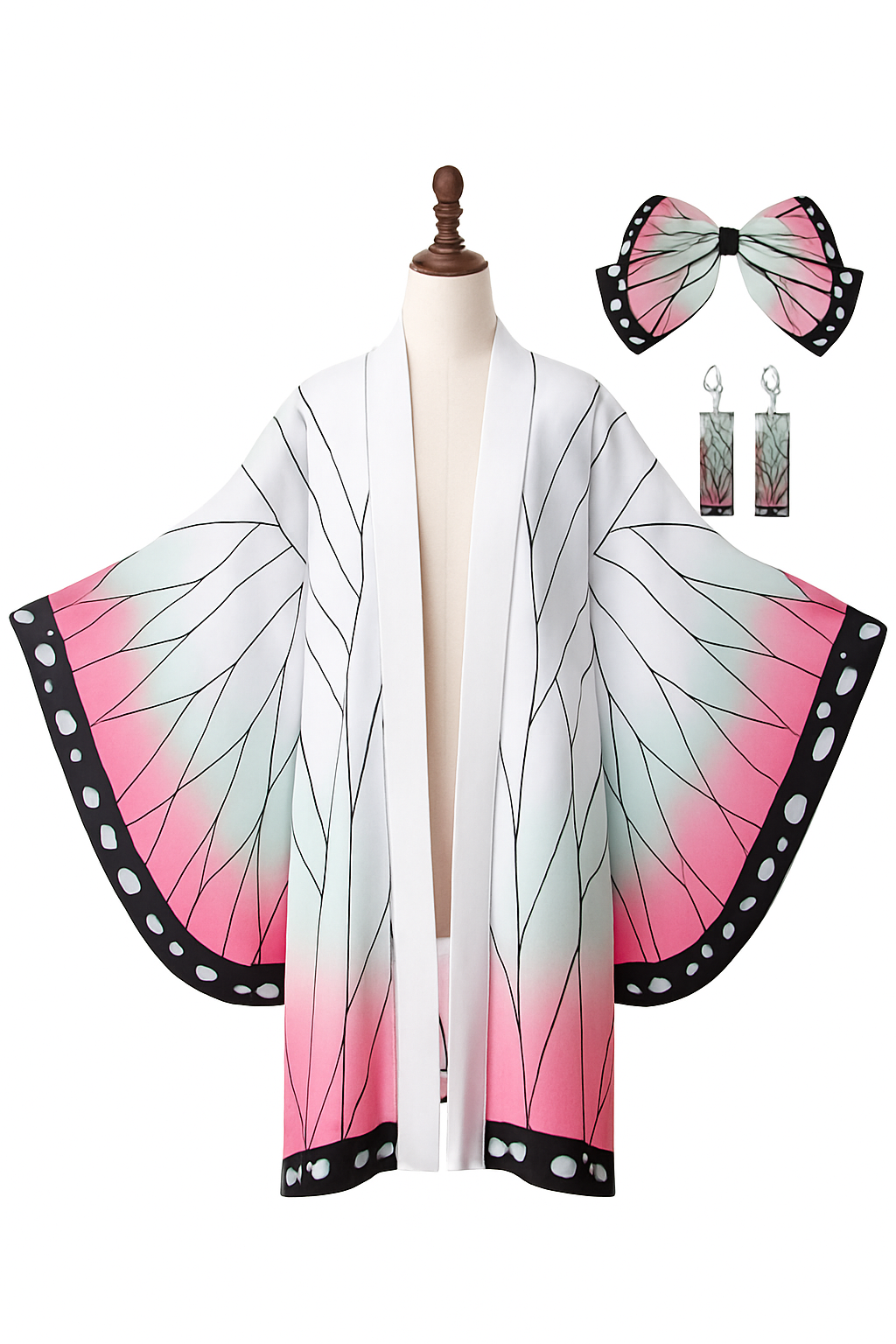 Costum de cosplay Kochou Shinobu Kimono cardigan pelerină pentru femei
