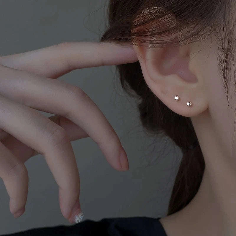 Korean Metal Leaf Stud Earrings-661730
