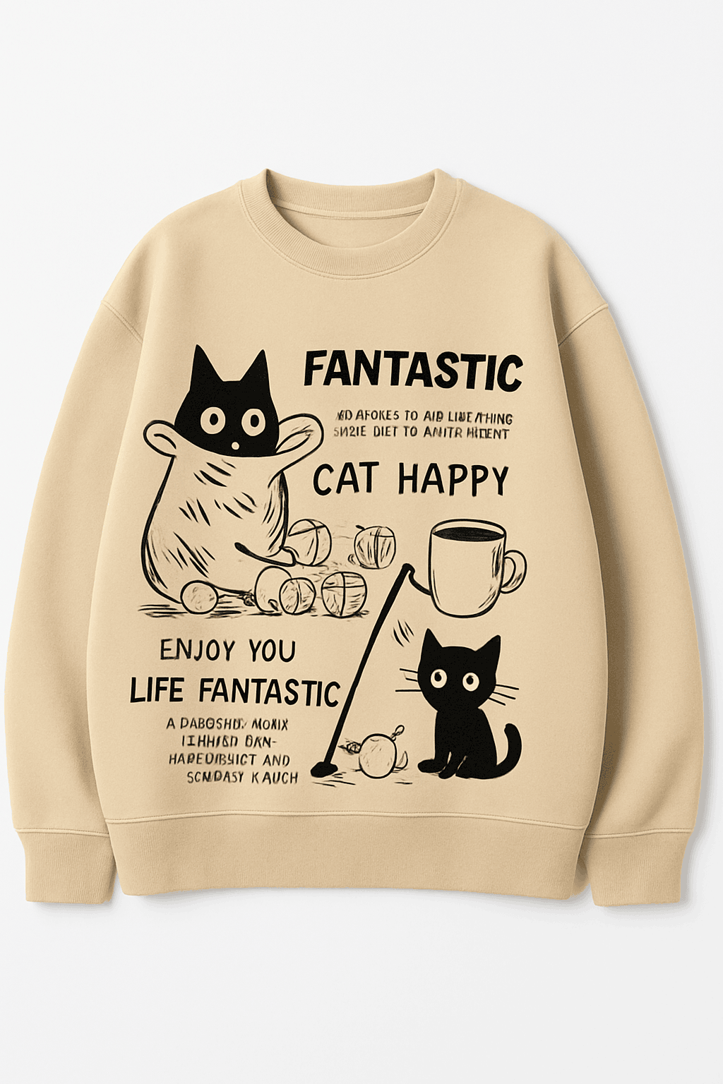 Korean Style Cartoon Print Unisex T-Shirt-2XL / Black