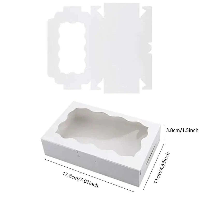 Kraft Paper Gift Boxes for Cookies, Bread, Candy and Gifts-White / 15PCS