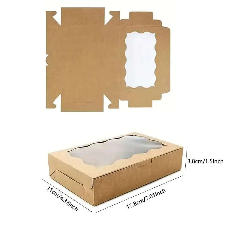 Kraft Paper Gift Boxes for Cookies, Bread, Candy and Gifts-White / 15PCS