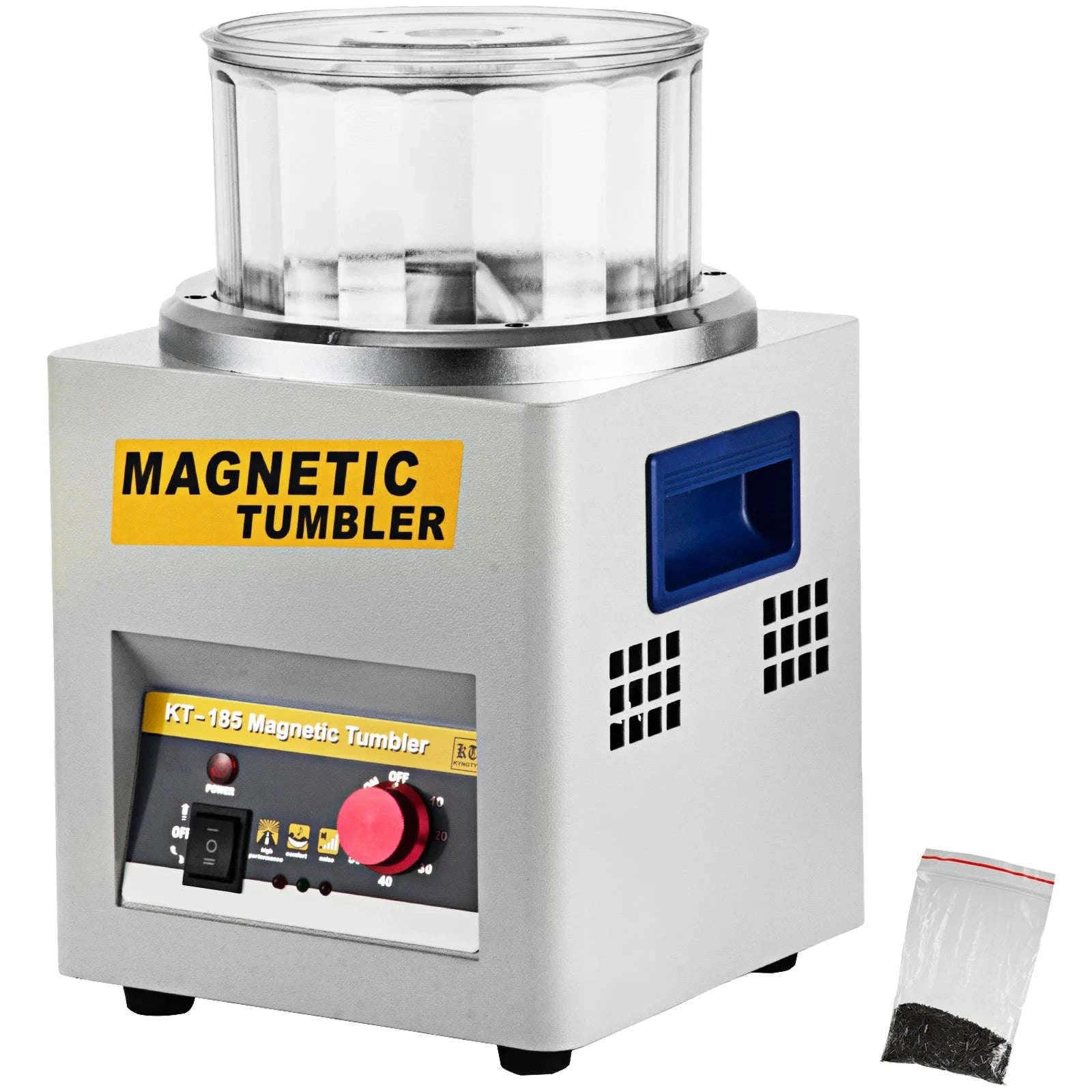 KT-185 Magnetic Tumbler Jewelry Polisher, 2000 RPM Finishing Machine-spain