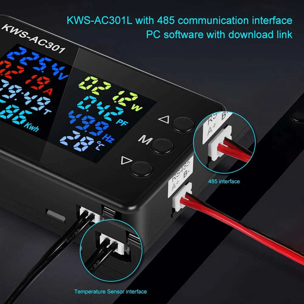 KWS-AC301 Wattmeter Power Meter Voltmeter-KWS-AC301L C