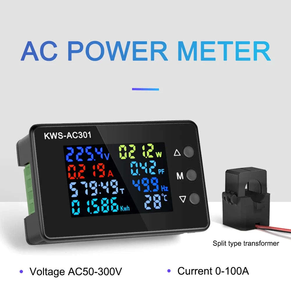 KWS-AC301 Wattmeter Power Meter Voltmeter-KWS-AC301L C