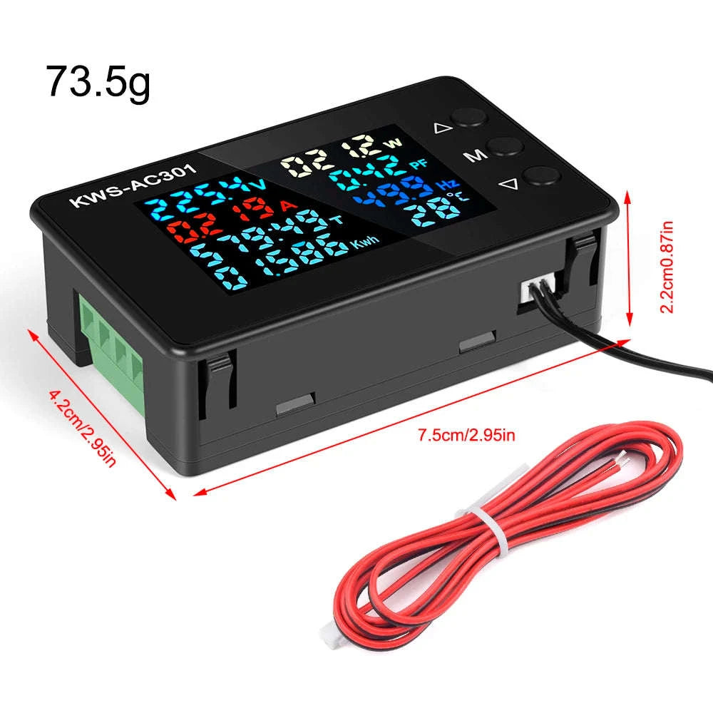 KWS-AC301 Wattmeter Power Meter Voltmeter-KWS-AC301L C