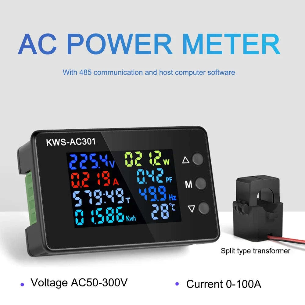 KWS-AC301 Wattmeter Power Meter Voltmeter-KWS-AC301L C