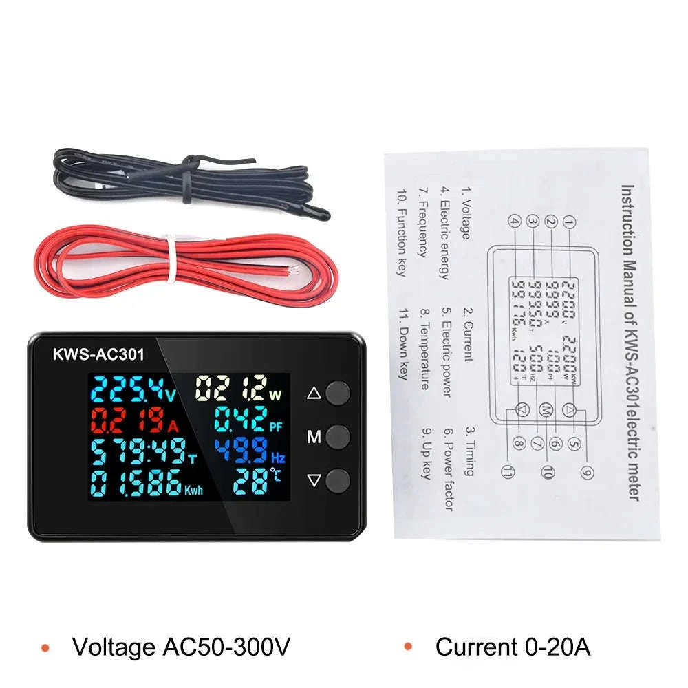 KWS-AC301 Wattmeter Power Meter Voltmeter-KWS-AC301L C