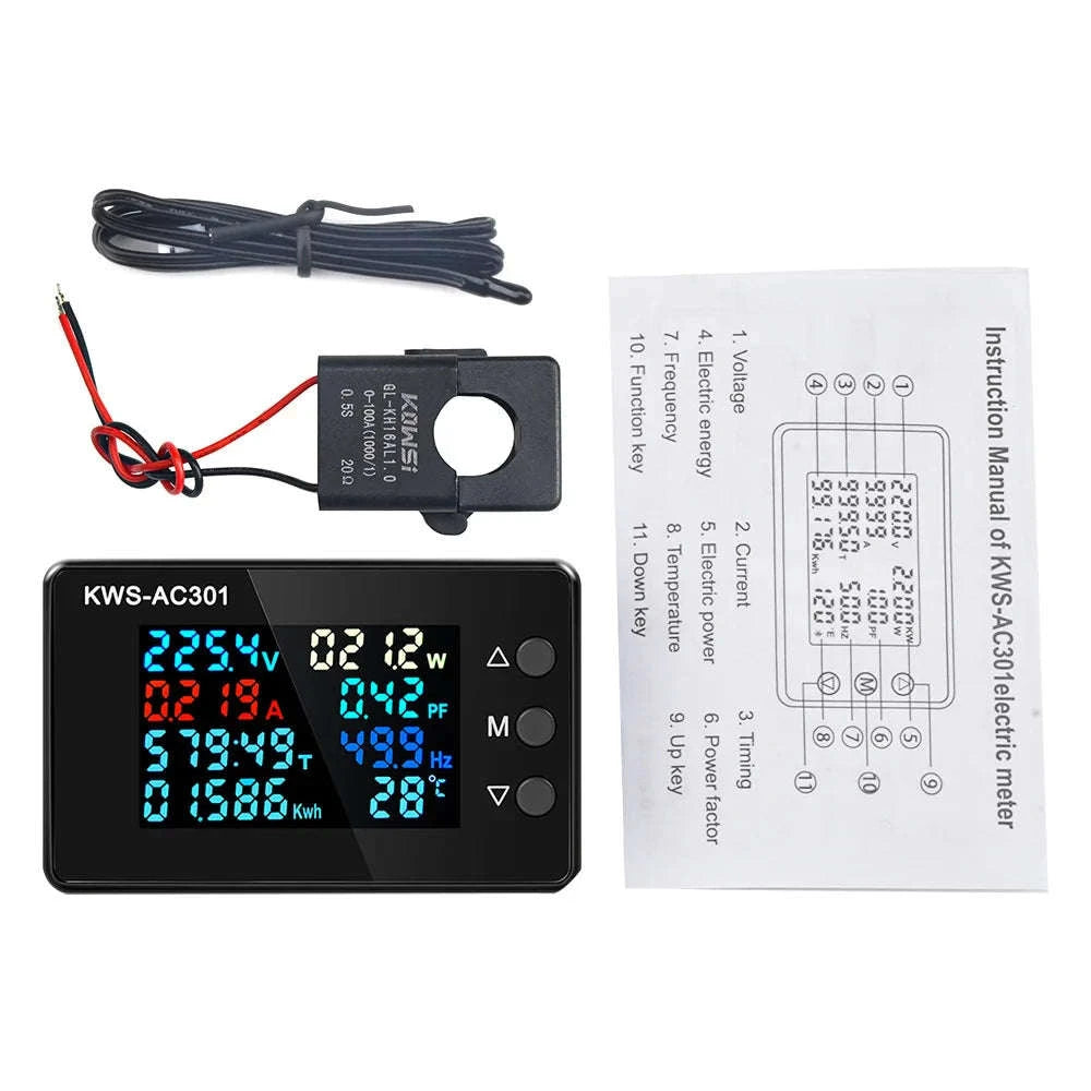 KWS-AC301 Wattmeter Power Meter Voltmeter-KWS-AC301L C