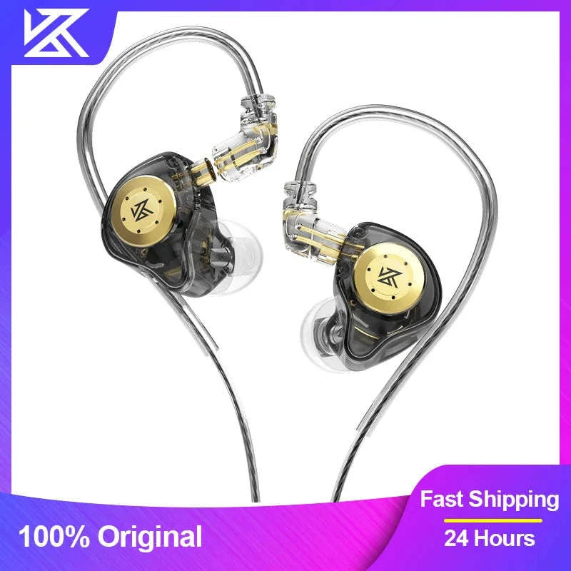 KZ EDX PRO In‑Ear Monitors-Cyan NO MIC / CHINA