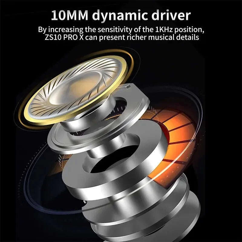 KZ ZS10 PRO X Hybrid In-Ear Earphones-ZS10proX NO MIC
