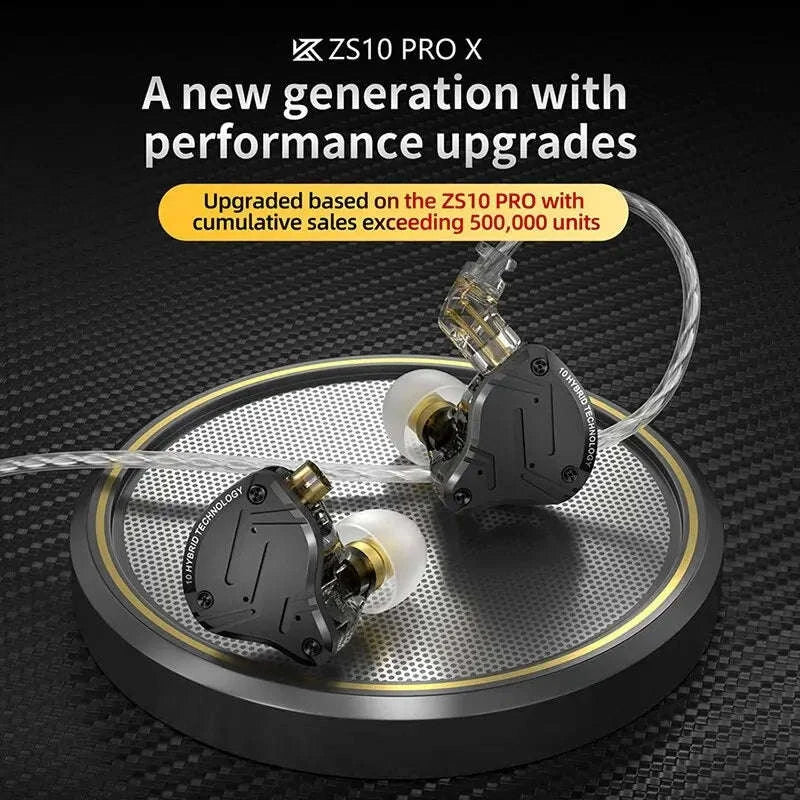 KZ ZS10 PRO X Hybrid In-Ear Earphones-ZS10proX NO MIC
