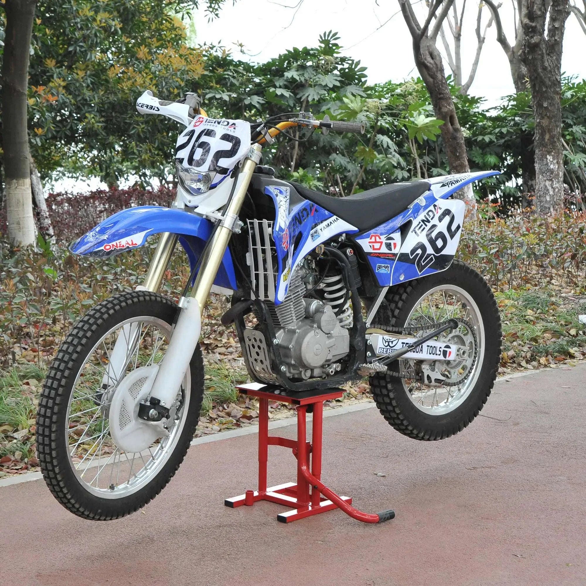 Lève-moto tout-terrain réglable 28 x 34 cm hauteur 30-40 cm-france / Red