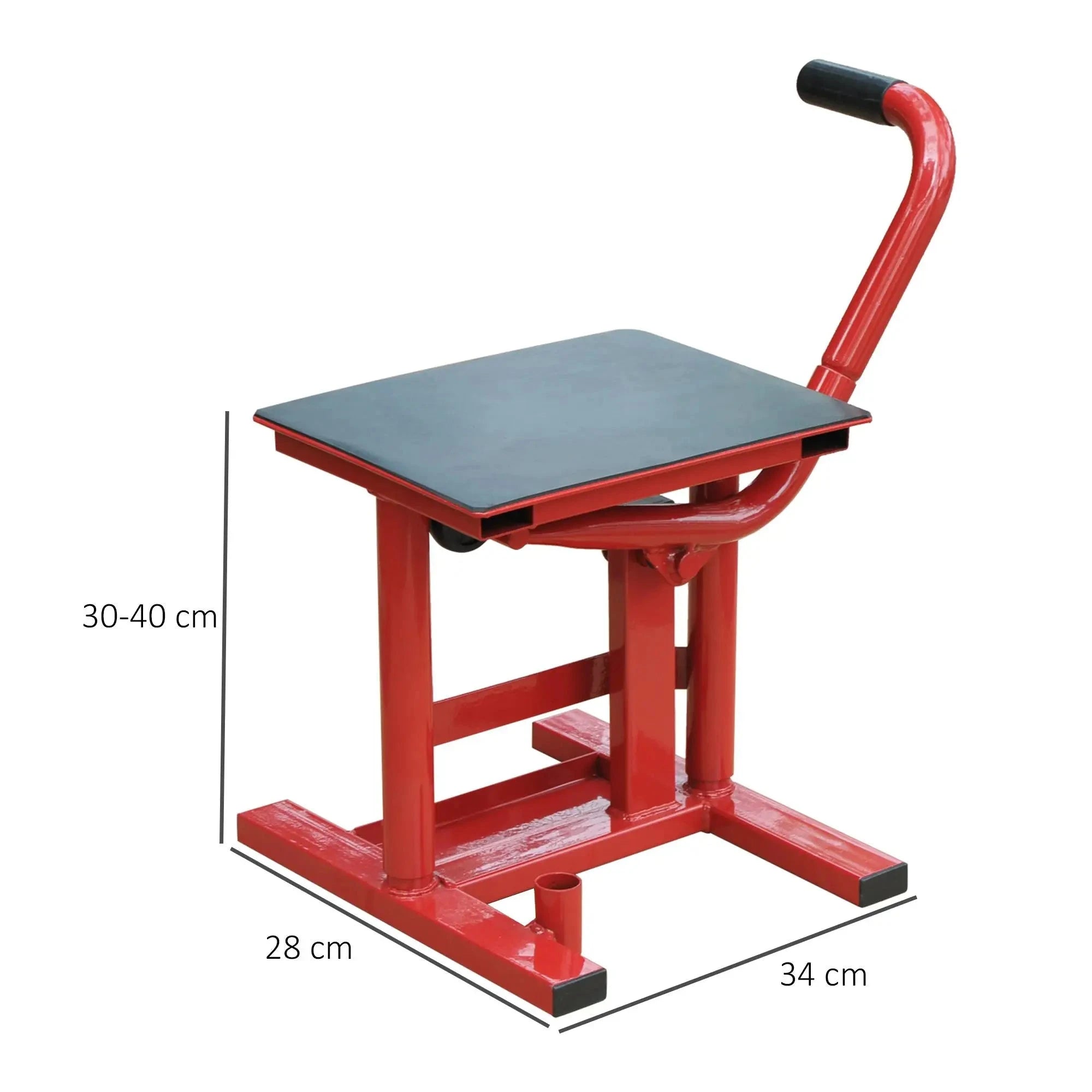 Lève-moto tout-terrain réglable 28 x 34 cm hauteur 30-40 cm-france / Red