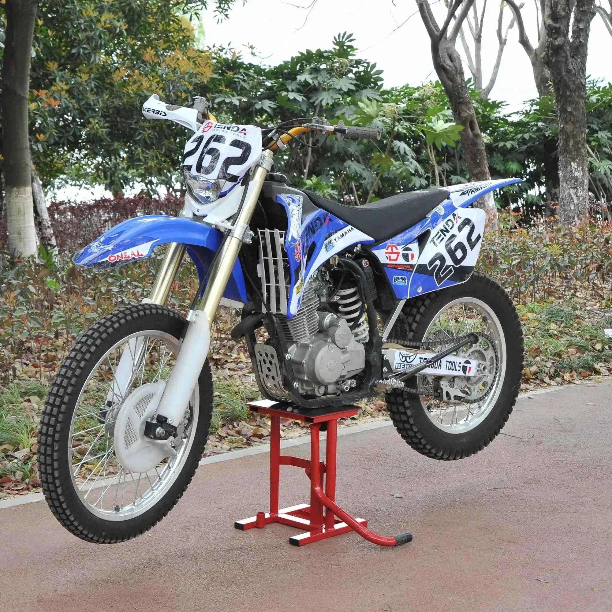 Lève-moto tout-terrain réglable 28 x 34 cm hauteur 30-40 cm-france / Red