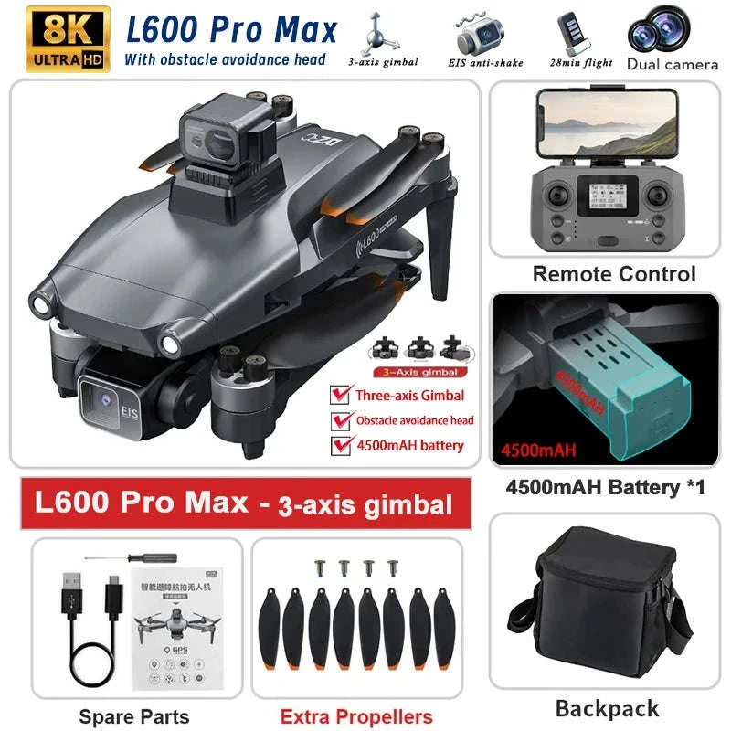 L600 PRO MAX 4K Professional GPS Drone-L600-PRO-OAS