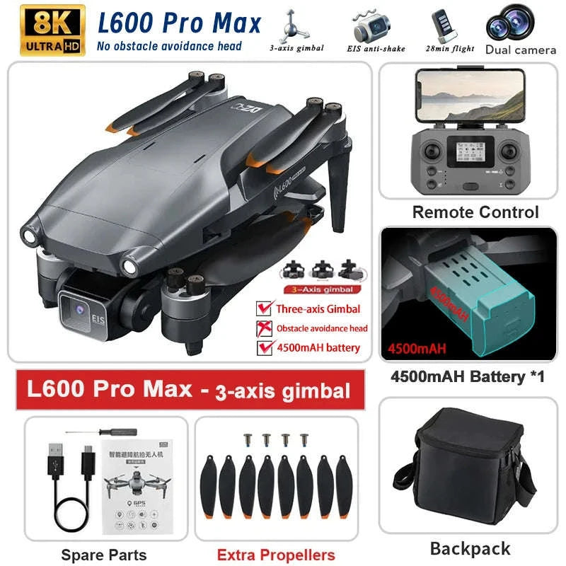L600 PRO MAX 4K Professional GPS Drone-L600-PRO-OAS
