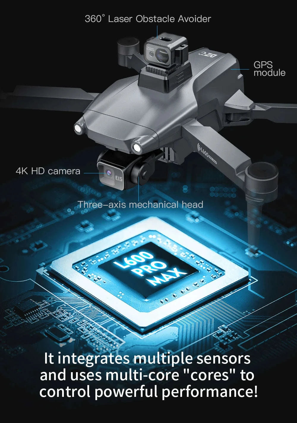 L600 PRO MAX 4K Professional GPS Drone-L600-PRO-OAS