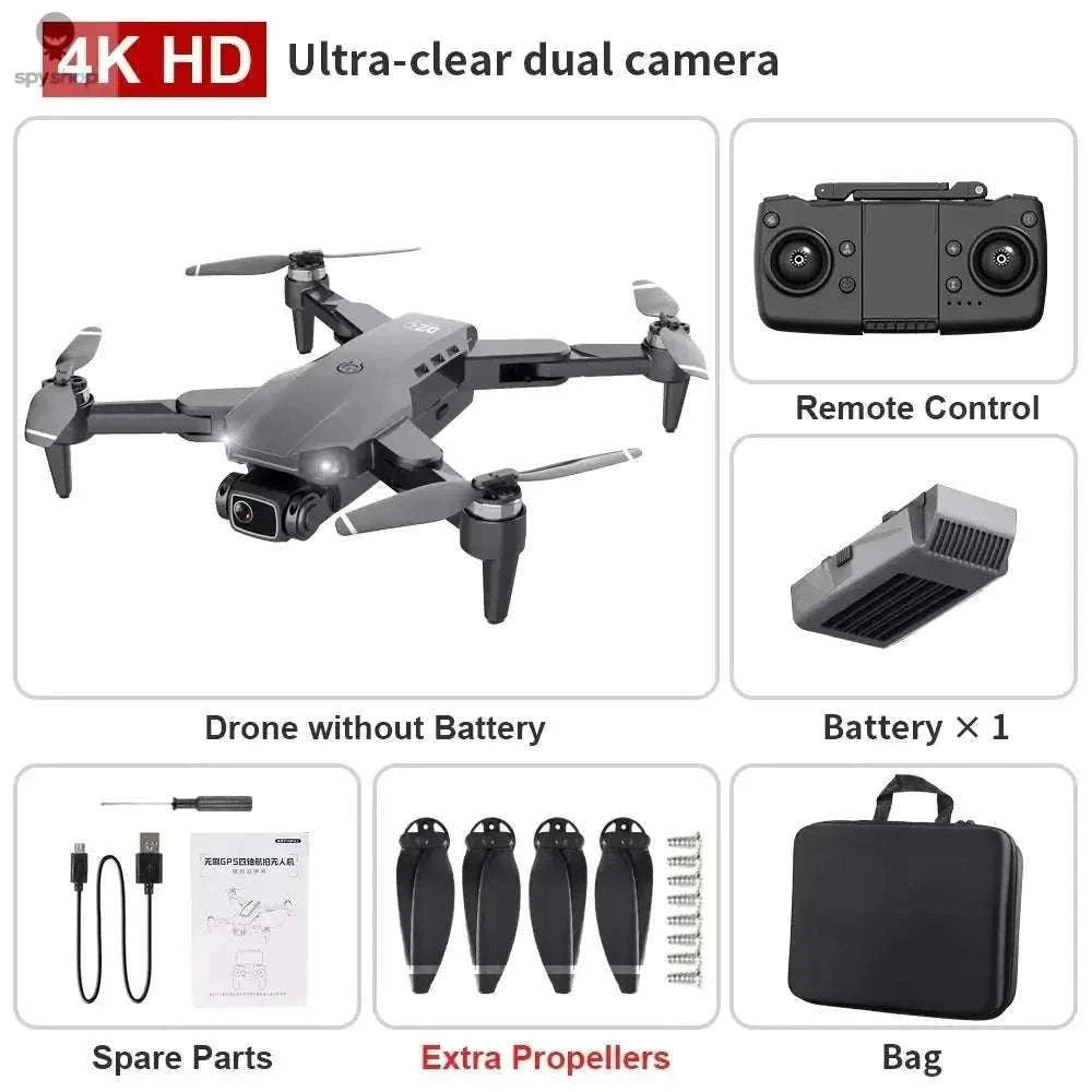 L900 Pro 4K GPS Drone with Foldable Design and FPV-Orange 1B Foambox