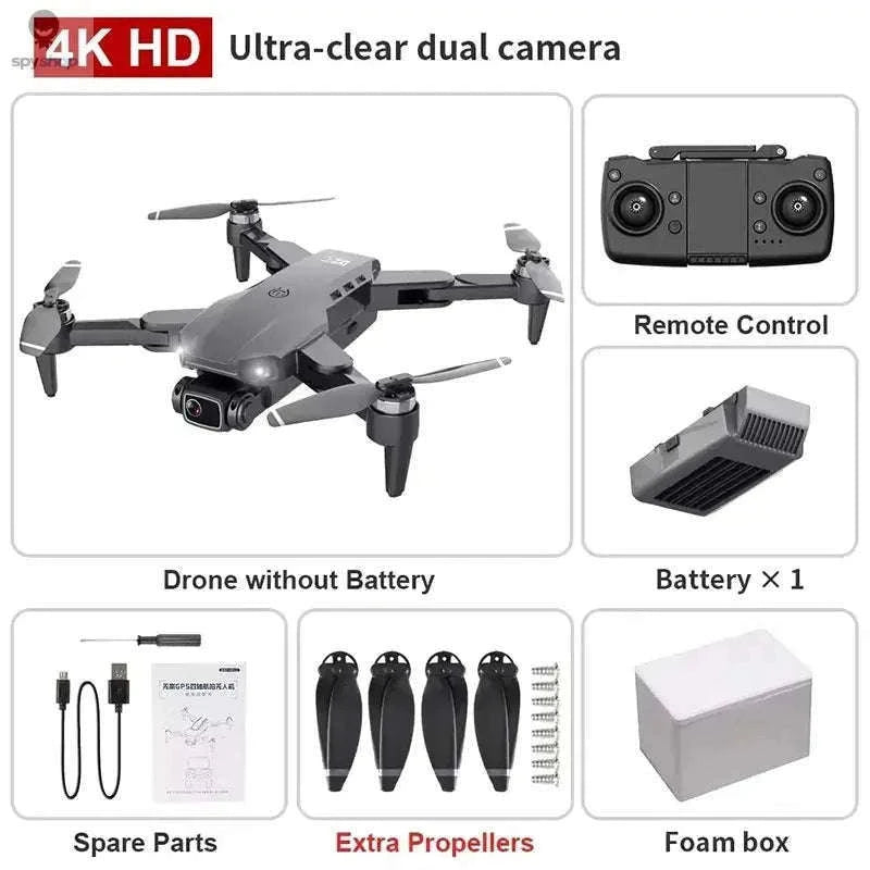 L900 Pro 4K GPS Drone with Foldable Design and FPV-Orange 1B Foambox