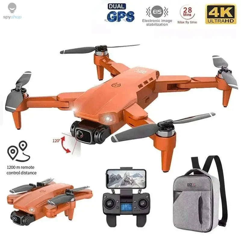 L900 Pro 4K GPS Drone with Foldable Design and FPV-Orange 1B Foambox