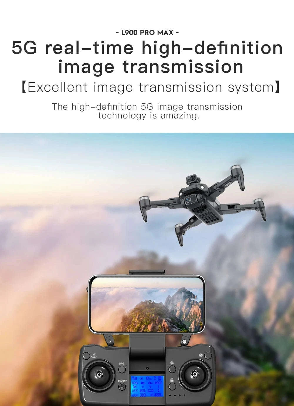 L900 Pro MAX GPS Drone 4K Dual Camera Quadcopter-L900 Pro 1B Foam