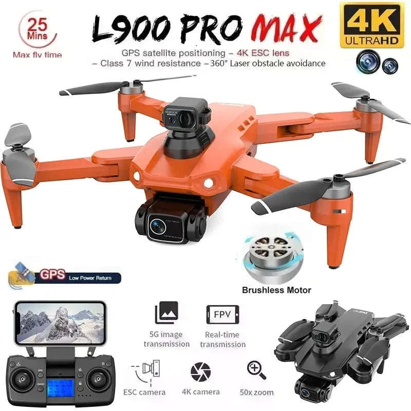 L900 Pro MAX GPS Drone 4K Dual Camera Quadcopter-L900 Pro 1B Foam