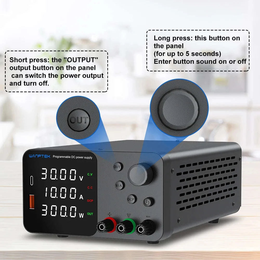 Lab Bench Power Supply Adjustable DC Unit-TPS3010 30V 10A / Poland