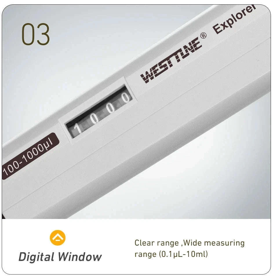 Laboratory Micro Pipette Gun, Single Channel, Adjustable Volume-100-1000ul