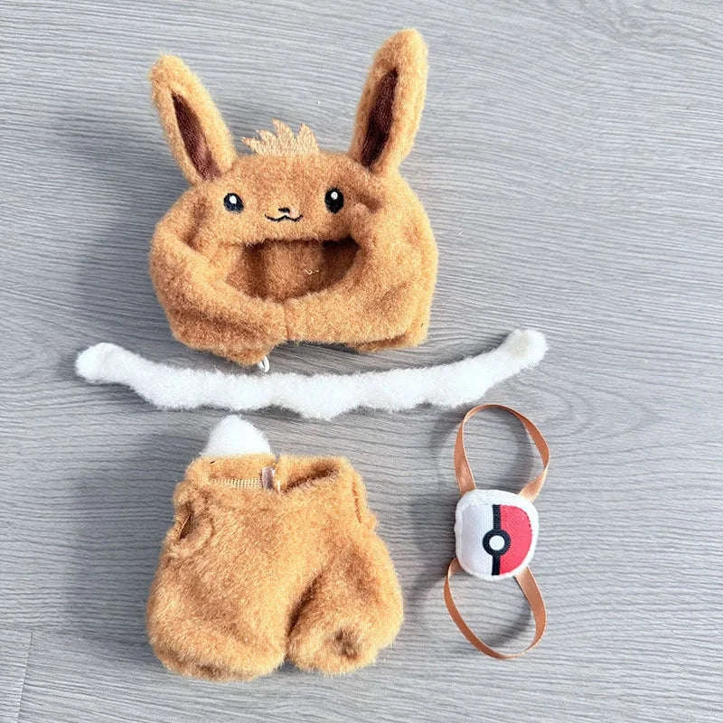 Labubu 17cm Doll Clothes Outfit Set – Cute Character Styles-Eevee / United States