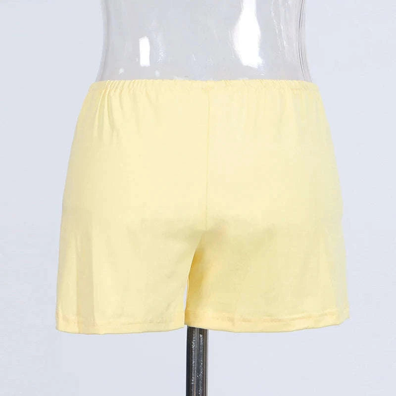 Lace-Up Patchwork Mini Dress-LIGHTPINK / S