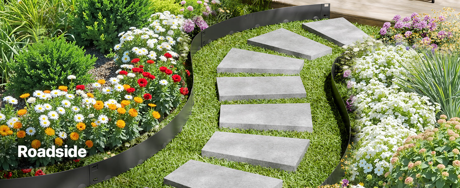 Steel Landscape Edging Rust-Resistant Bendable Garden Border