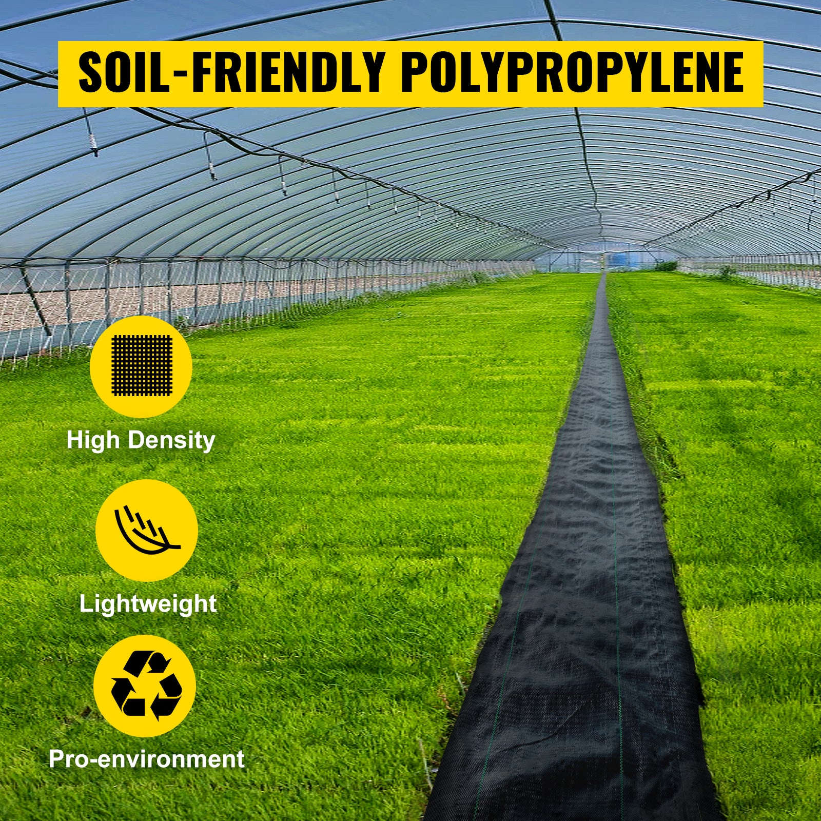 Landscape Fabric 6 ft x 300 ft Heavy Duty Weed Barrier-black / 6x300 feet / spain