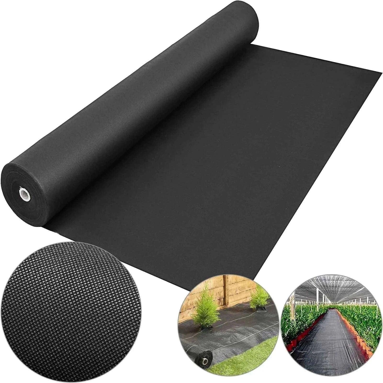 Landscape Fabric 6 ft x 300 ft Heavy Duty Weed Barrier-black / 6x300 feet / spain
