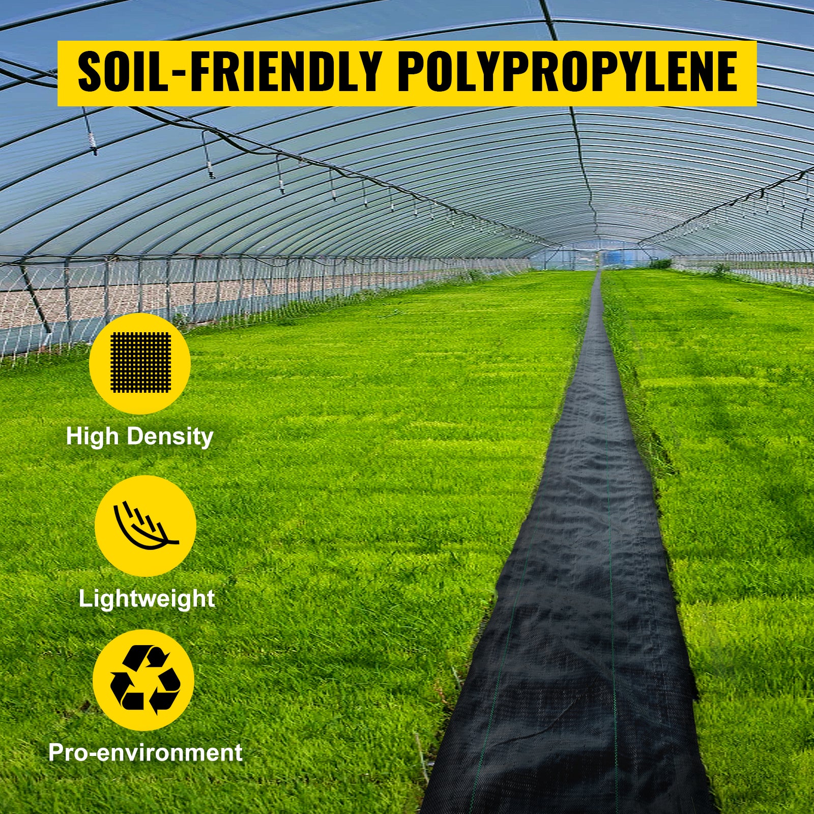 Landscape Fabric 6 ft x 300 ft Heavy Duty Weed Barrier