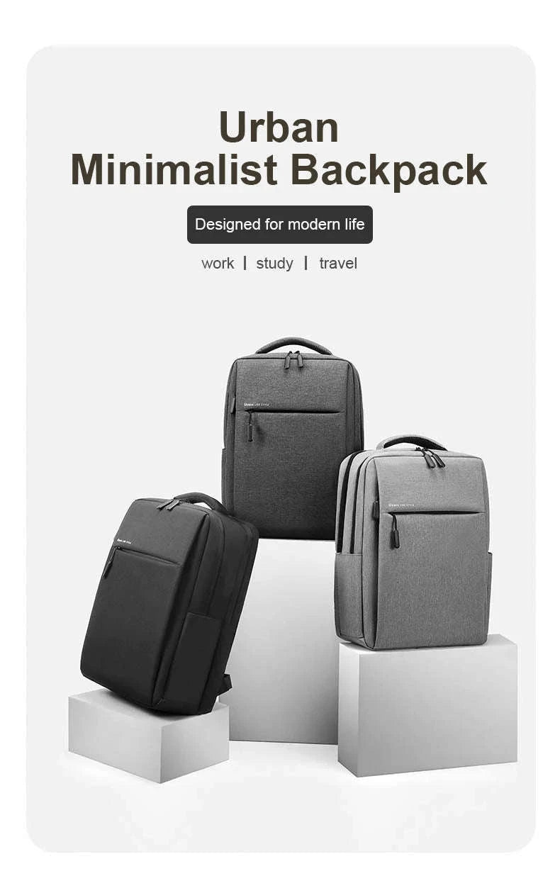 Laptop Backpack 17.3 Inch Large-Capacity Waterproof Travel Bag-Light Gray / 17.3