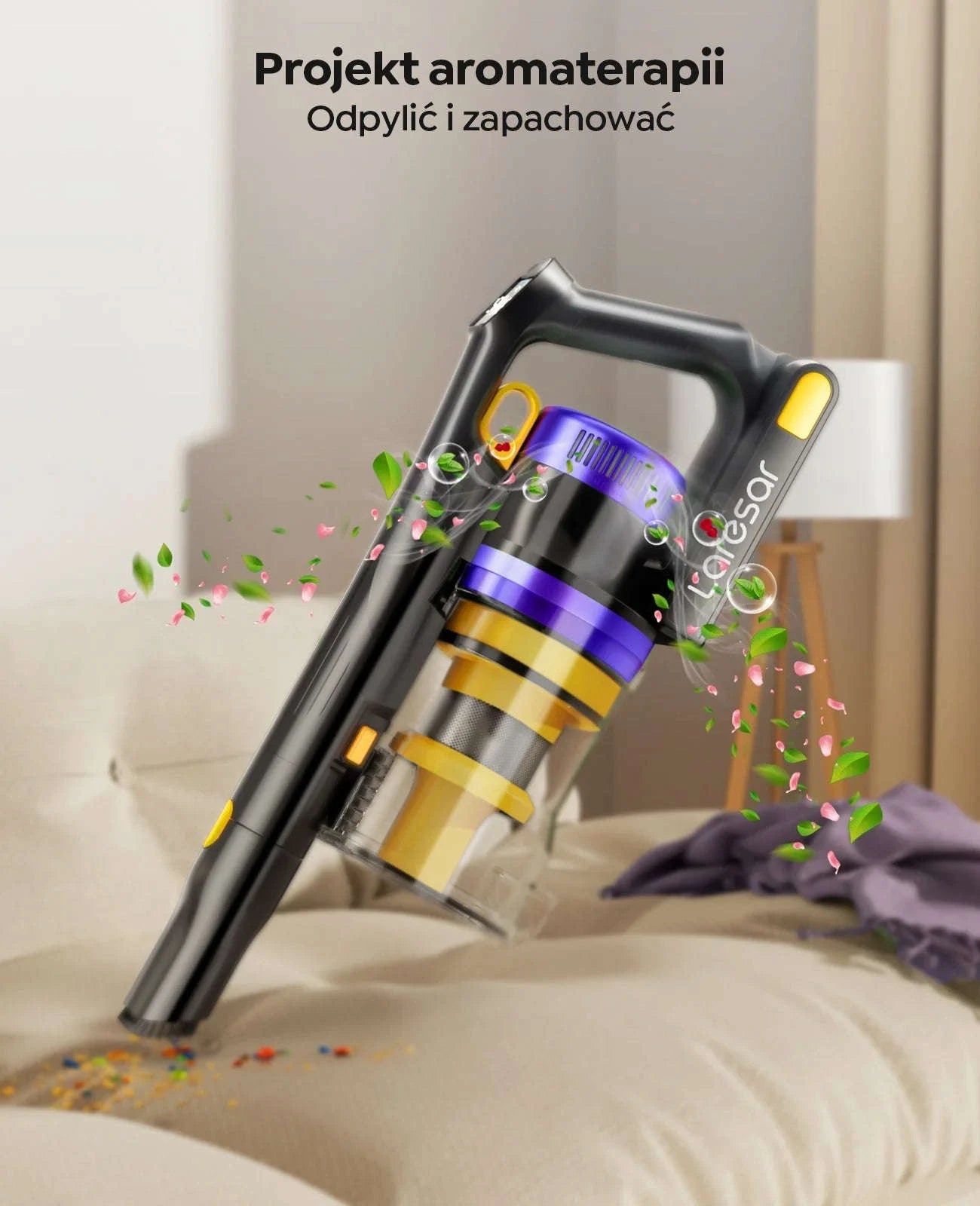Laresar X11 Cordless Vacuum Cleaner – 550W Power and Deep Suction-EU PLUG / Poland