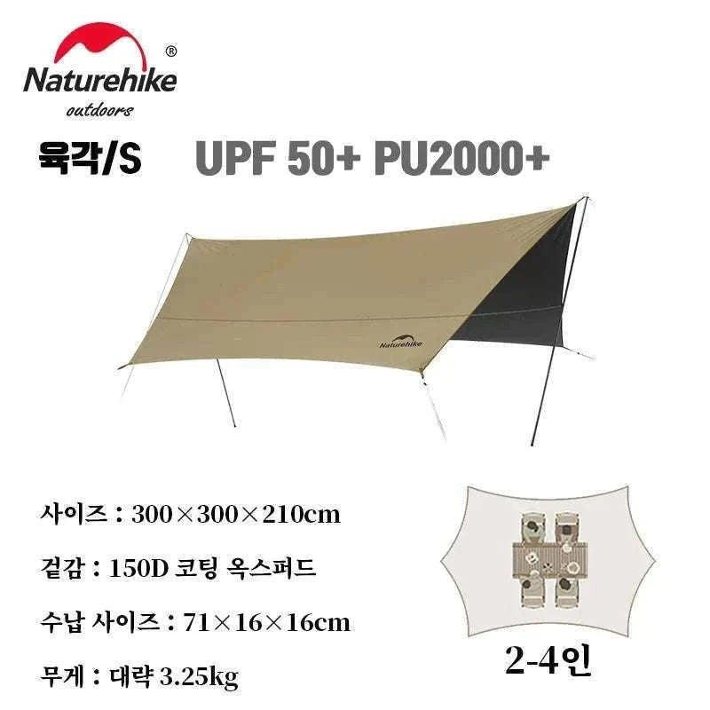 Large 17㎡ Camping Sun Shelter for 10–12 People Outdoor Awning-M / Poland
